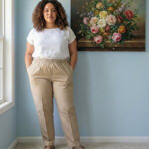 Southern Lady Women's Plus Size Khaki Chinos